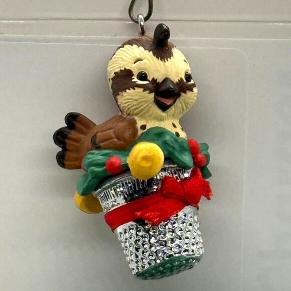 1986 Hallmark Thimble Partridge #9 Ornament Collector’s Series Miniature MIB - Picture 3 of 6